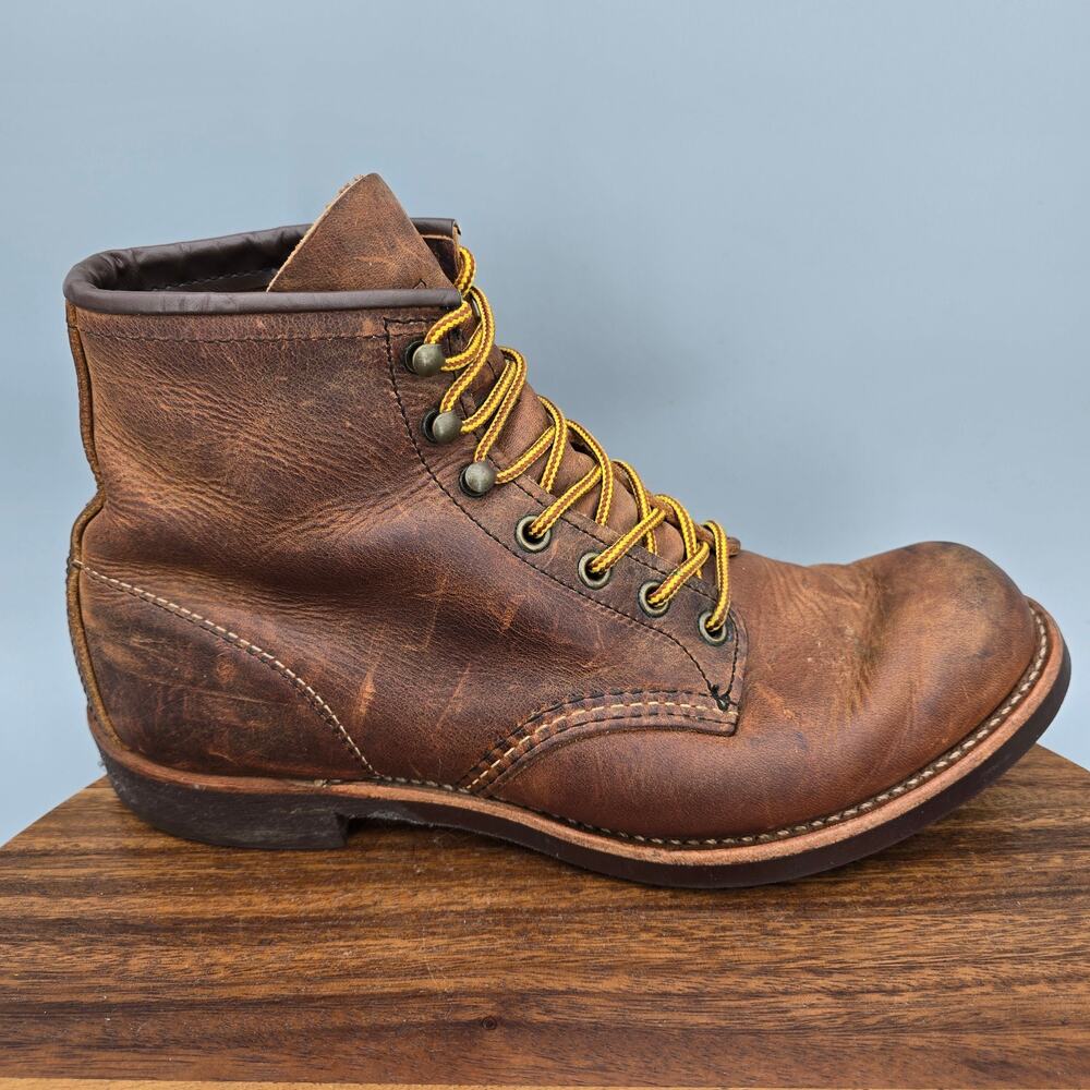 Red Wing Heritage Blacksmith Boots Mens 9D Brown Leather Copper Rough Tough 3343